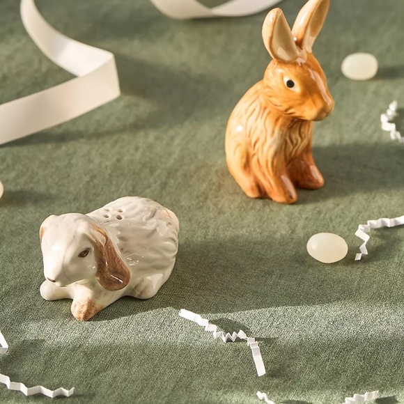 Anthropologie Other - NIB Anthropologie Canterbury stoneware salt and pepper shakers Easter Bunnies
